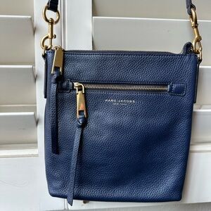Marc Jacobs Blue Crossbody Bag with Gold Hardware